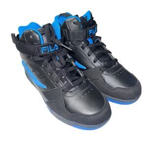 FILA MULTIVERSE Black and Blue Youth Strap shoes SZ/ 5.5